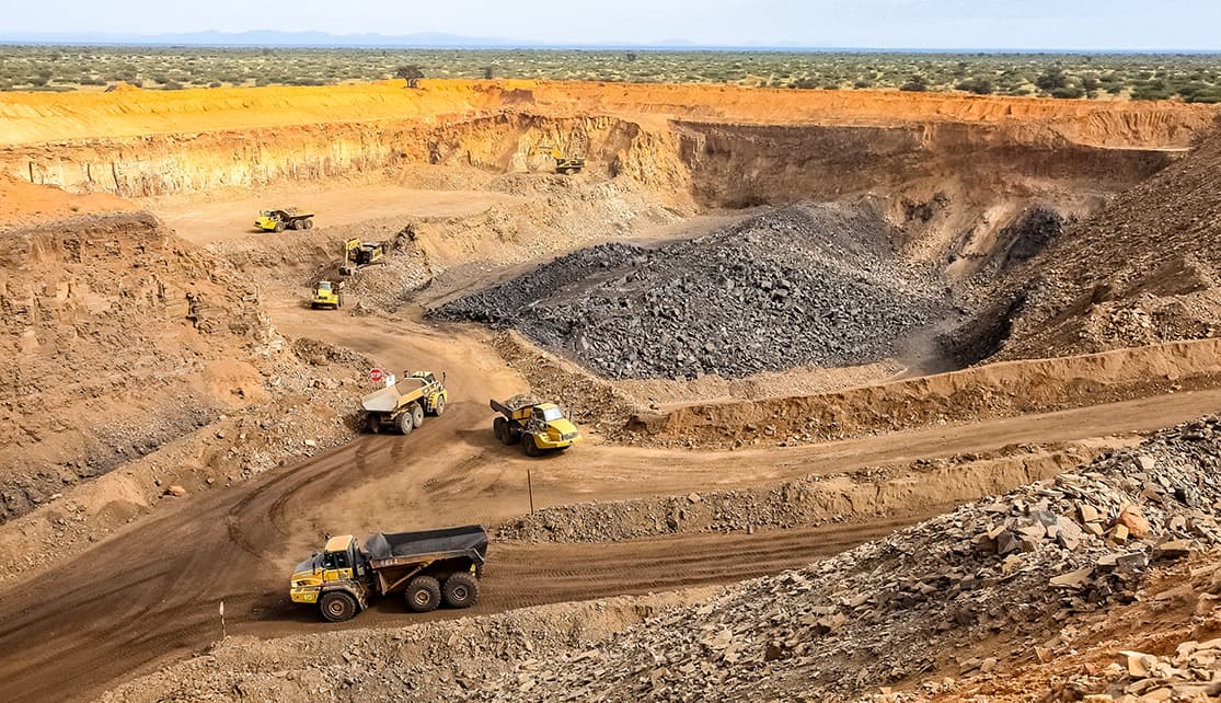 Mining operations in Johannesburg, South Africa