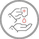 Sanitize hands icon