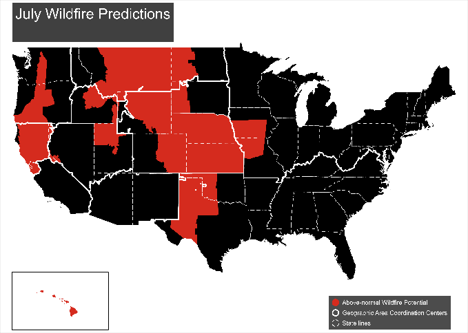 Figure 2C: Wildfire Risk Predictions July 2022