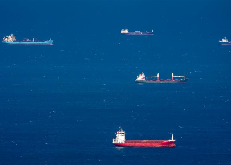 Israeli cargo ships in the Mediterranean Sea.