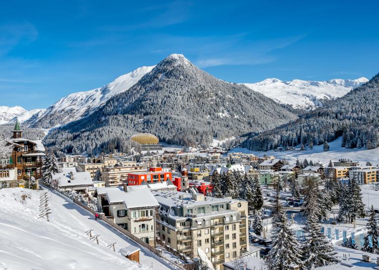 Paysage de Davos, en Suisse