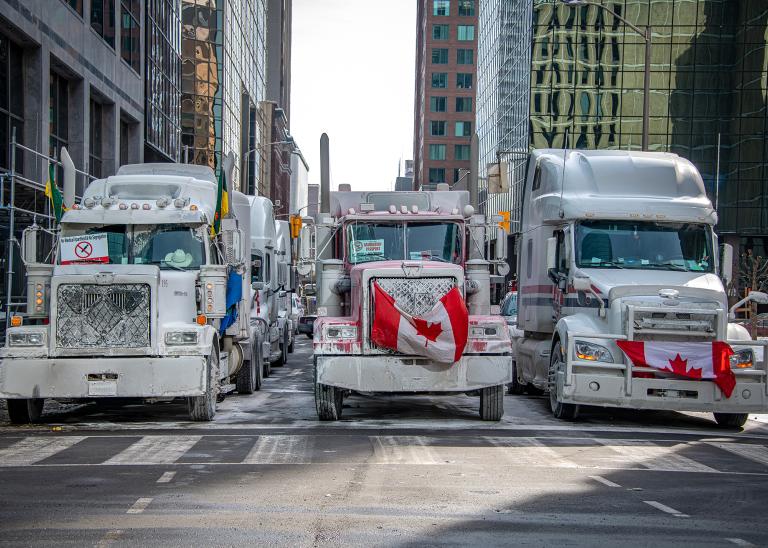 Canadian Truckers’ Protests in downtown Ottawa and US-Canada Border Crossings