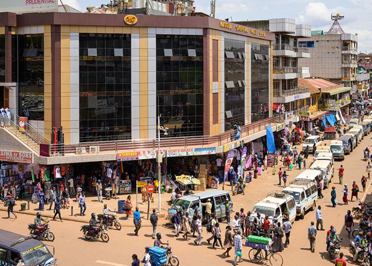 Kampala, Uganda shopping district