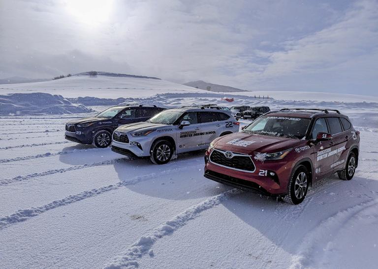 bridgestone's cars in snow