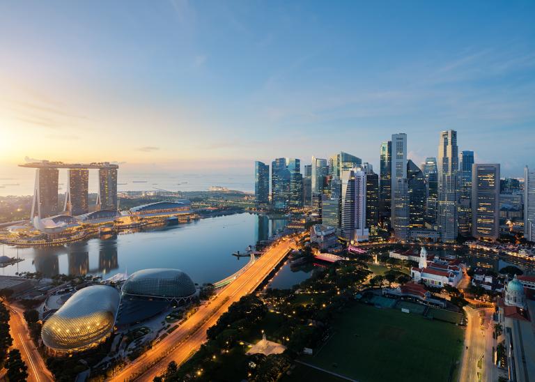 aerial view of Singapore