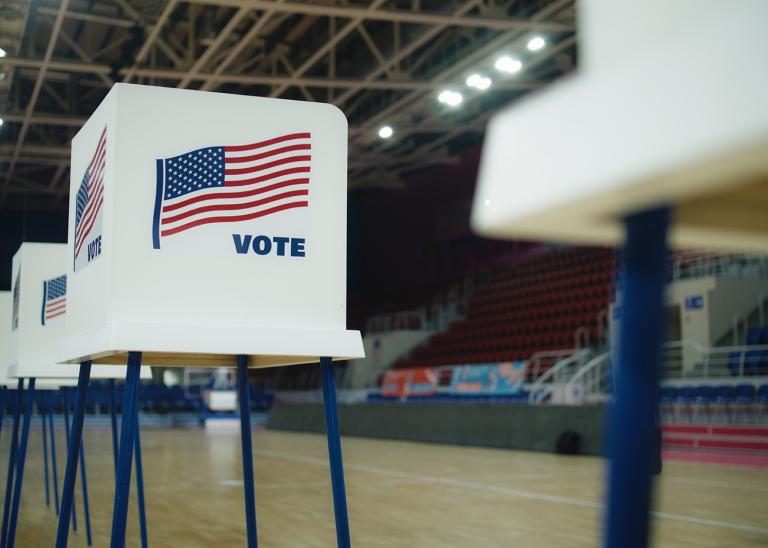 US general elections voting booth