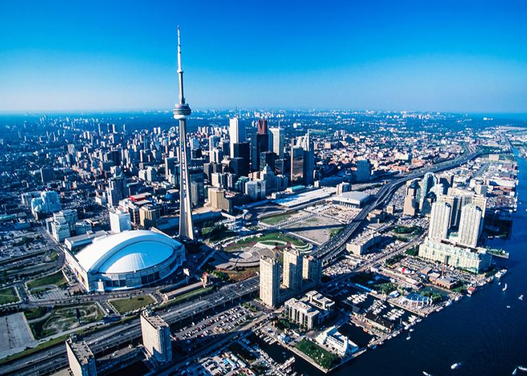 Aerial view of Toronto, Canada