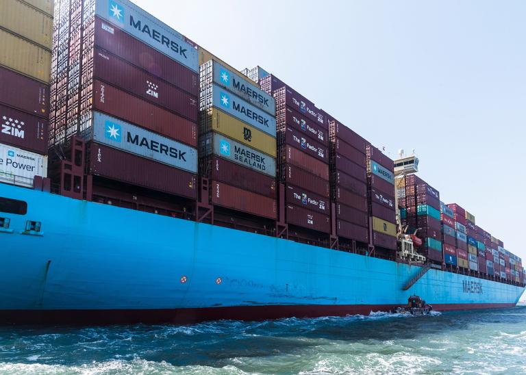 Shipping vessel on Red Sea