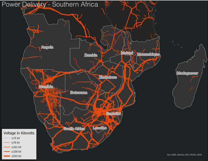 Southern Africa Power Delivery Grid